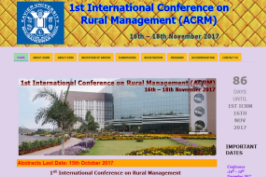 1st International Conference on Rural Management