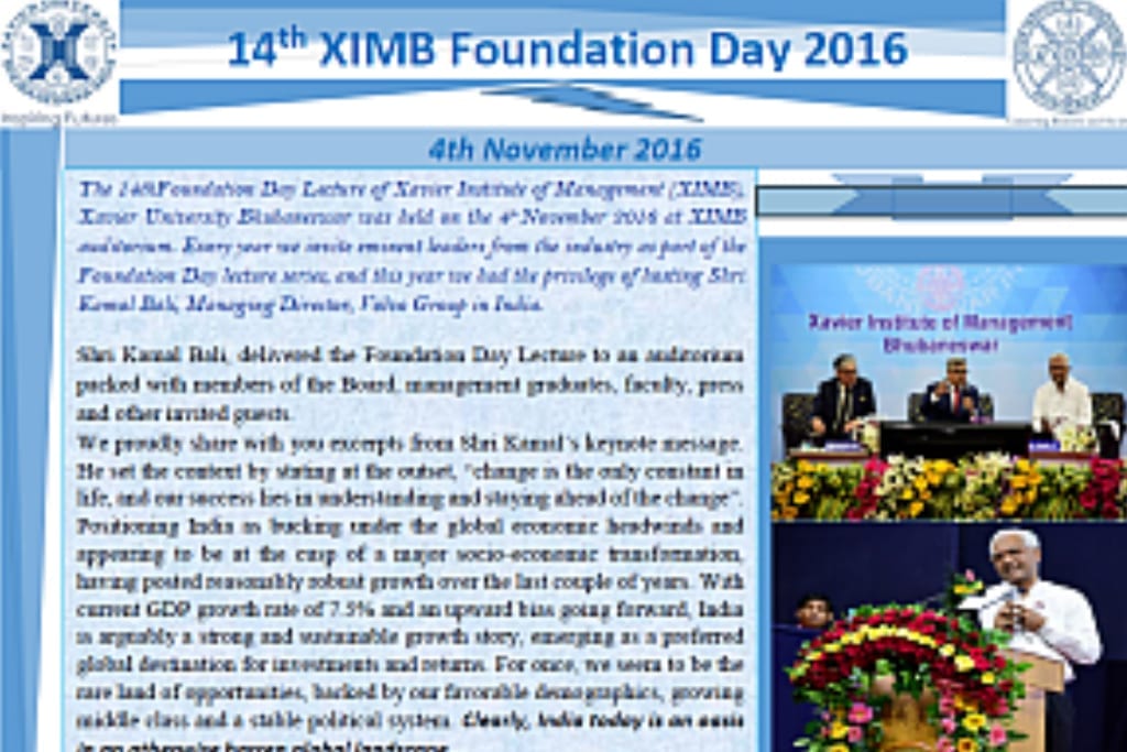 Foundation Day Lecture 2016
